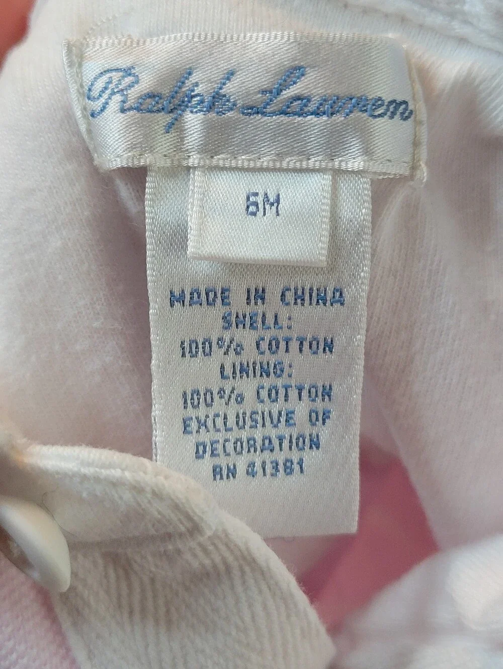 Vintage Polo Ralph Lauren Pink & White Striped Pony Logo One Piece, Size 3-6M